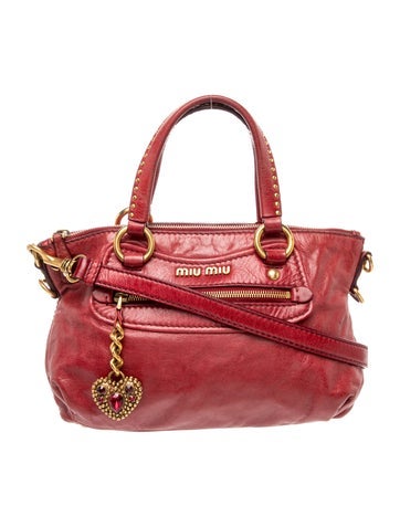 Miu Miu Leather Top Handle Bag