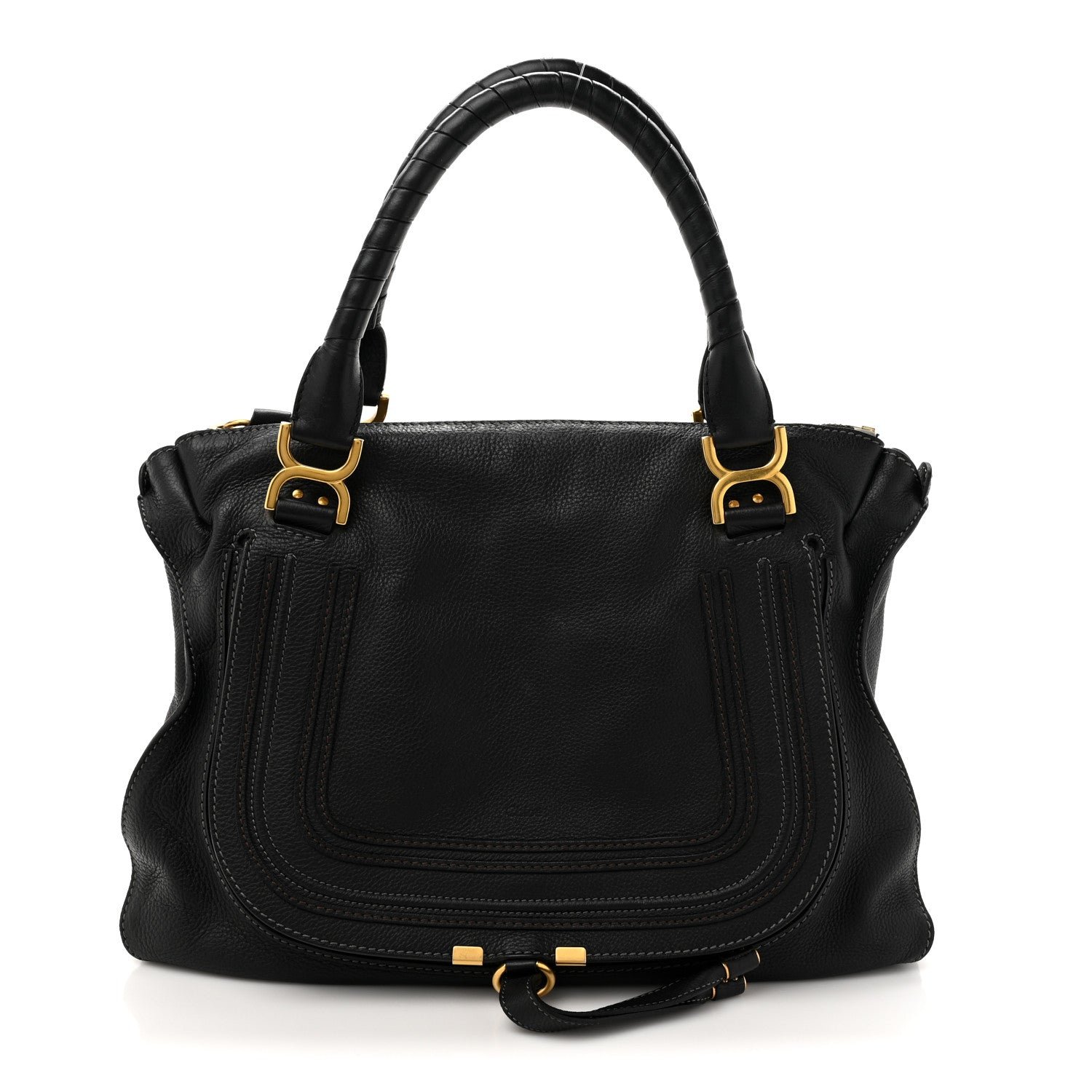 Chloe Calfskin Large Marcie Satchel Black
