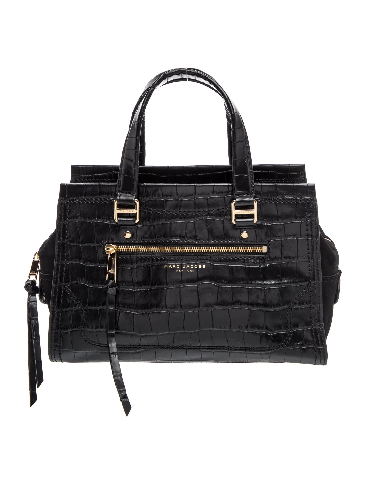 Embossed Leather Top Handle Bag