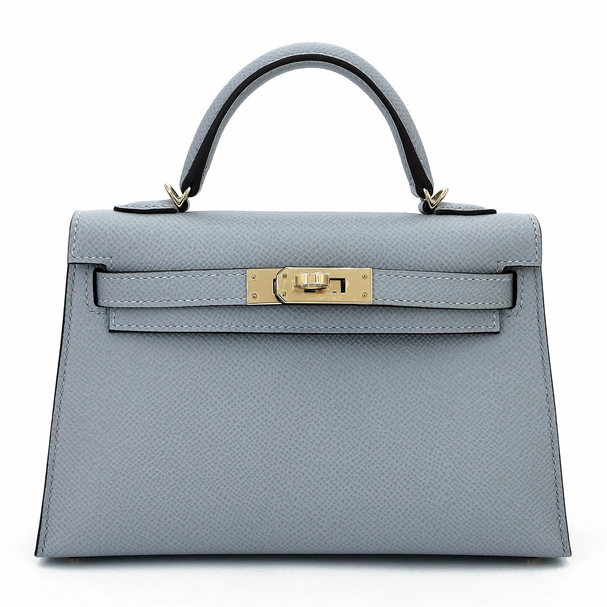 Brand New ( Rank N ) HERMÈS Mini Kelly II Gris Pantin (P0) Epsom Permabrass hardware G (2026)