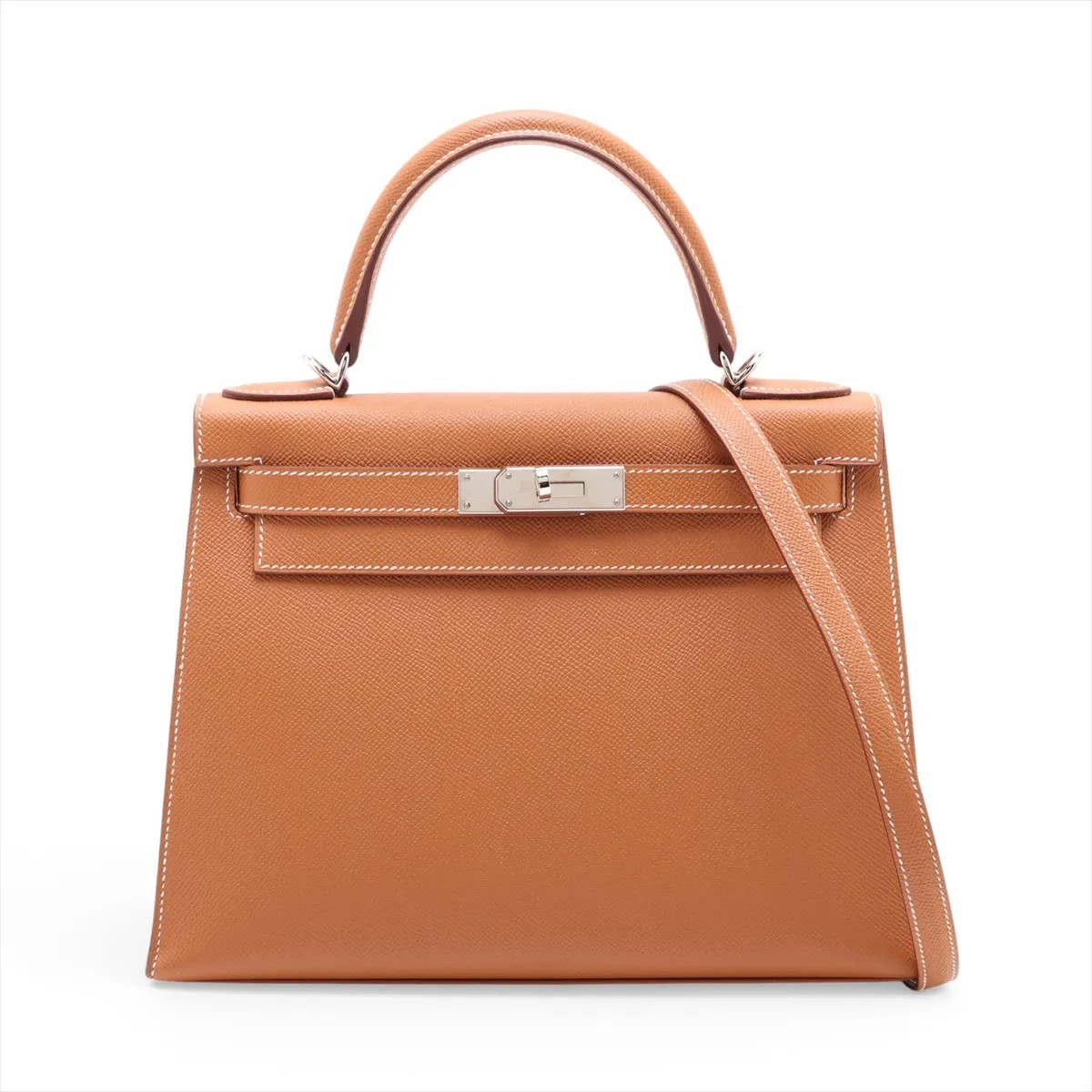 Hermès Kelly 28 Serie Veau Epsom Gold Silver Metal Fittings