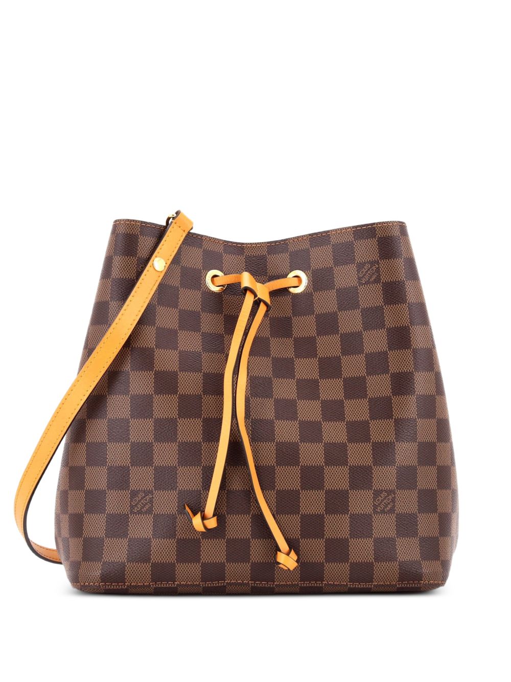 Louis Vuitton NeoNoe Handbag Damier with Leather MM bucket bag