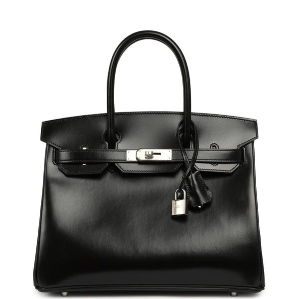 Hermes Birkin 30 Black Box Palladium Hardware