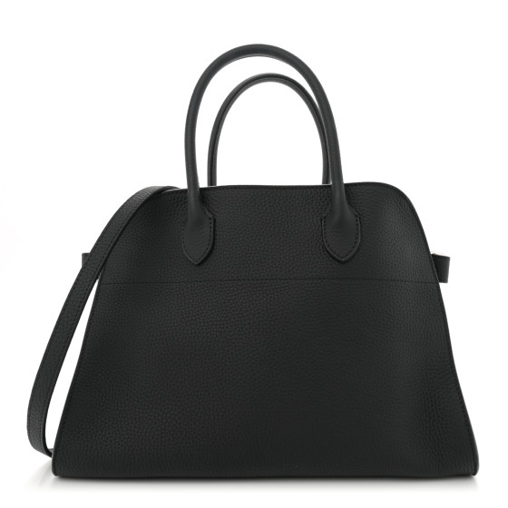 The Row Matte Grained Calfskin Soft Margaux 12 Black