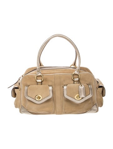 Suede Top Handle Bag