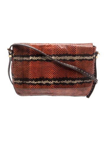 Embossed Leather Shoulder Bag