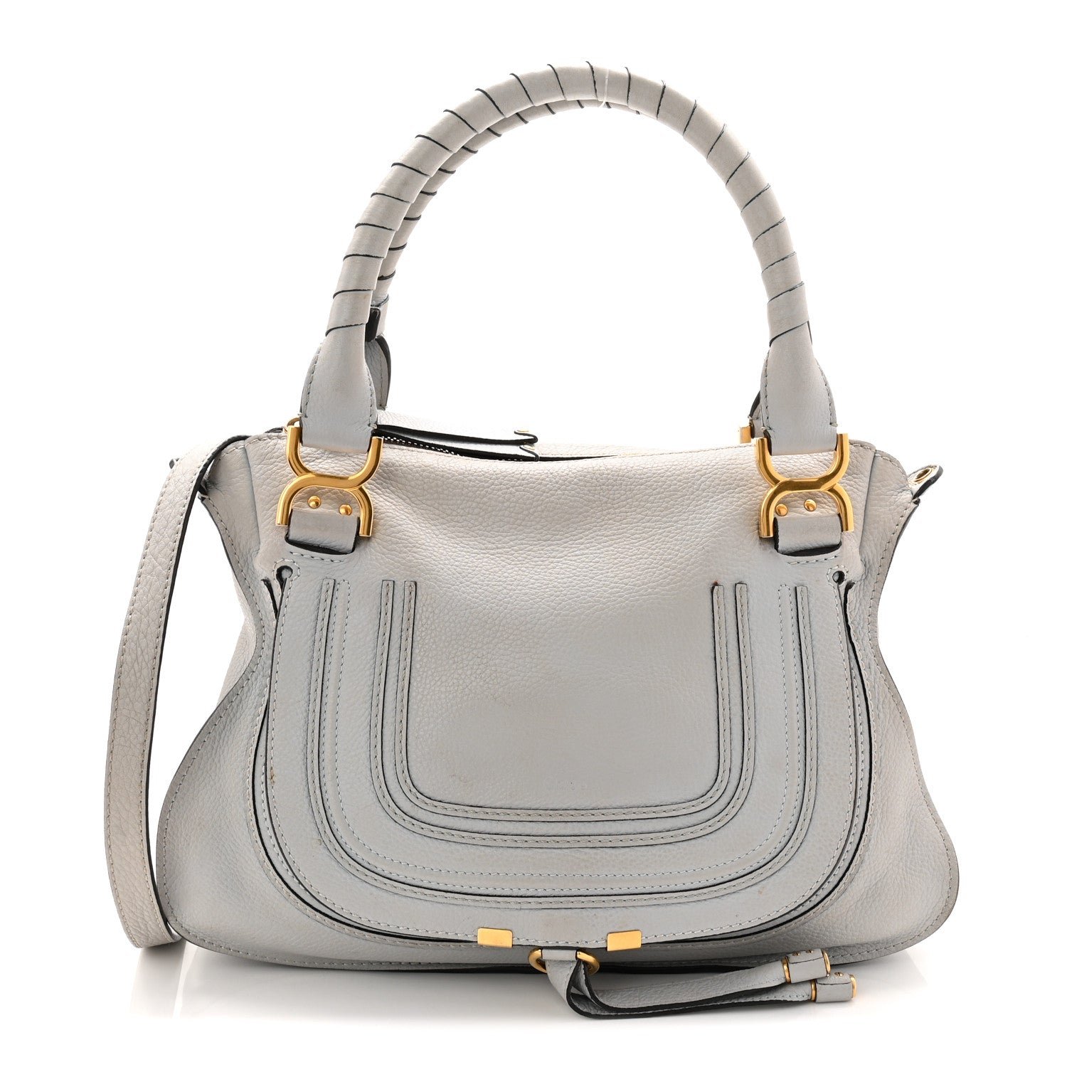 Chloe Chloe Calfskin Small Marcie Satchel Faded Blue