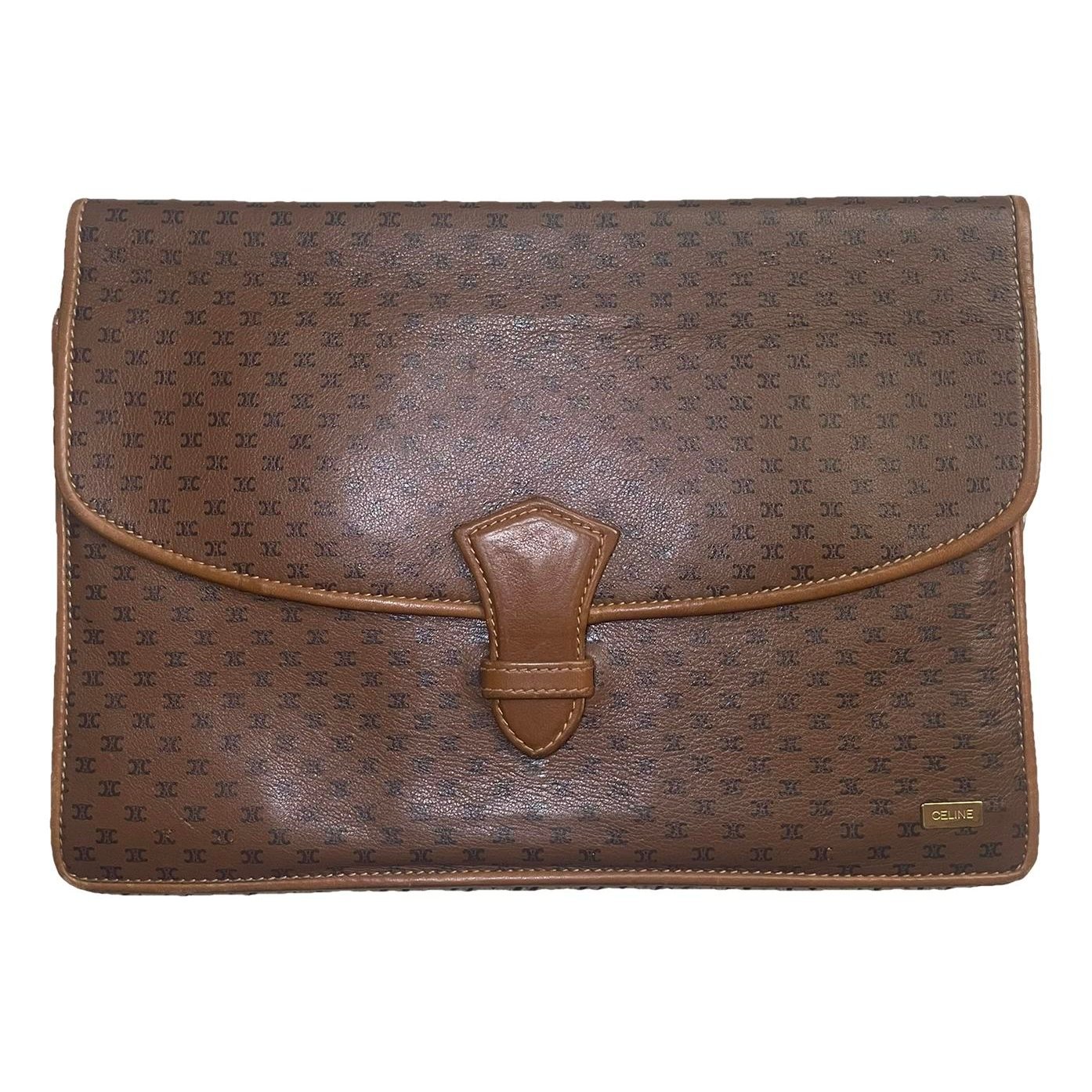 Leather clutch bag
