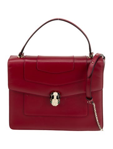 Bvlgari Leather Top Handle Bag