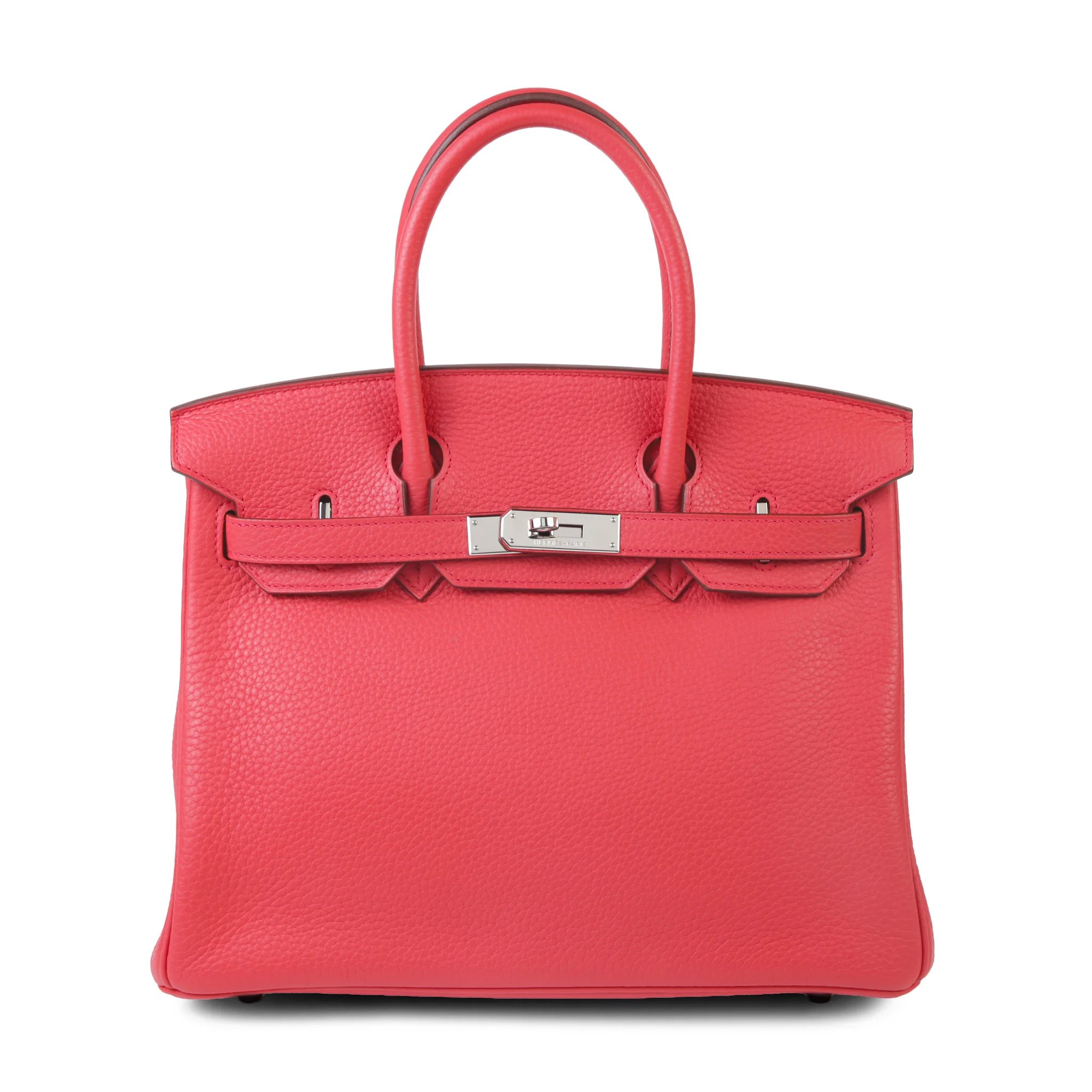 Excellent ( Rank SA ) HERMÈS Birkin 30 Bougainvillea (A5) Clemence Palladium hardware Square N (2010)