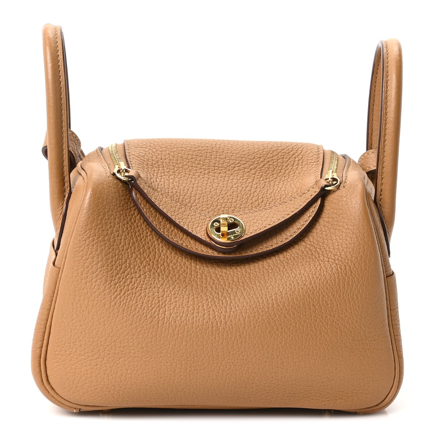 Hermes Taurillon Clemence Mini Lindy 20 Biscuit