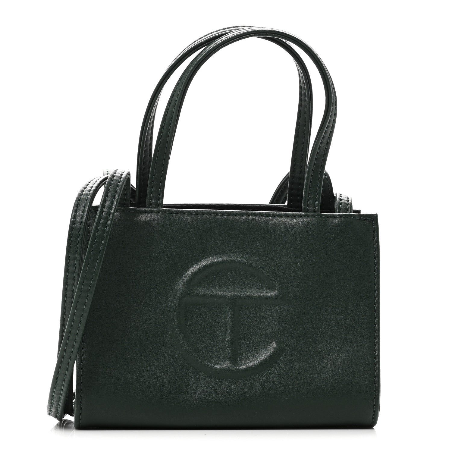 Telfar Vegan Leather Small Shopping Bag Dark Olive