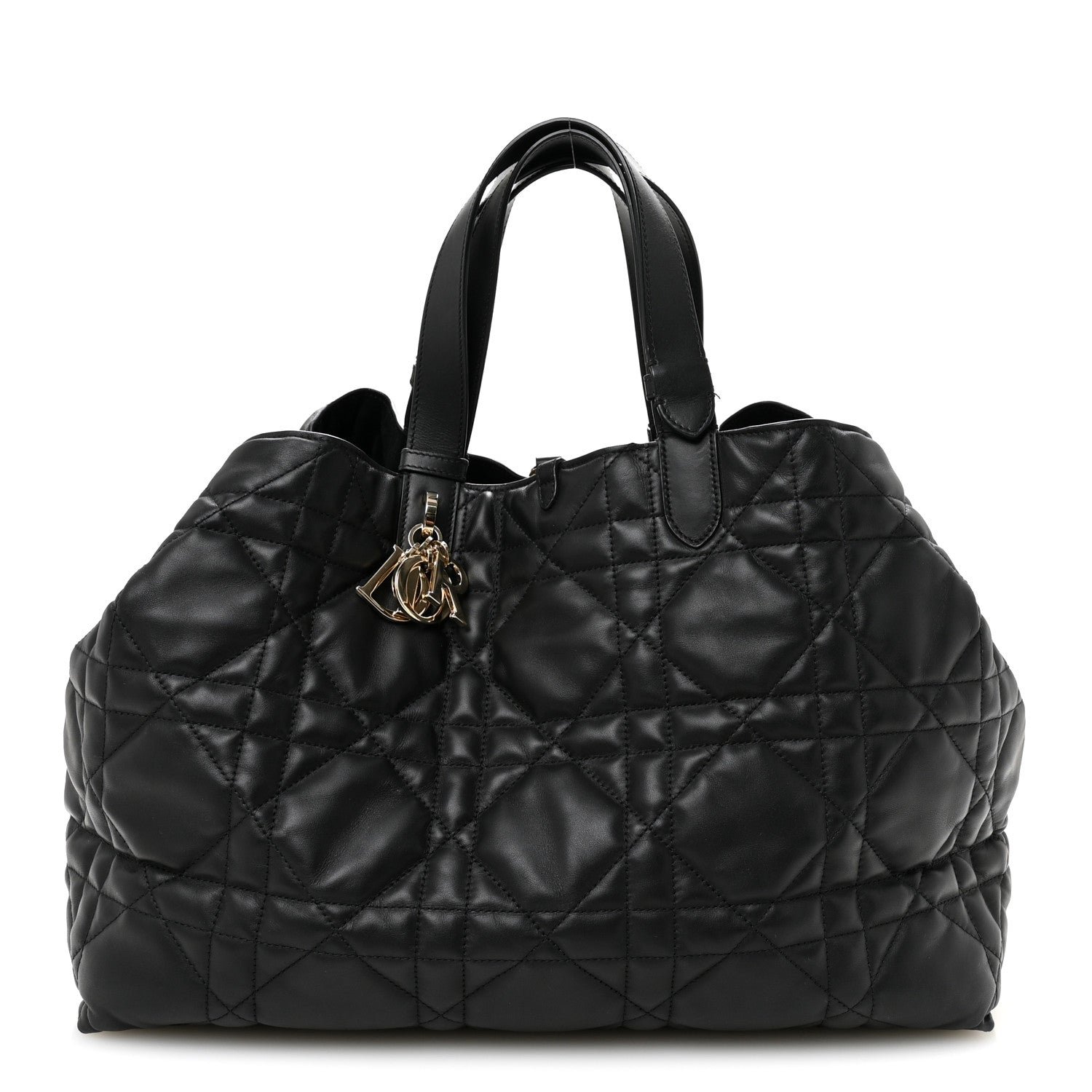 Christian Dior Calfskin Macrocannage Medium Toujours Black