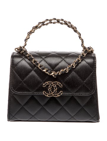 Double Chain Top Handle Bag