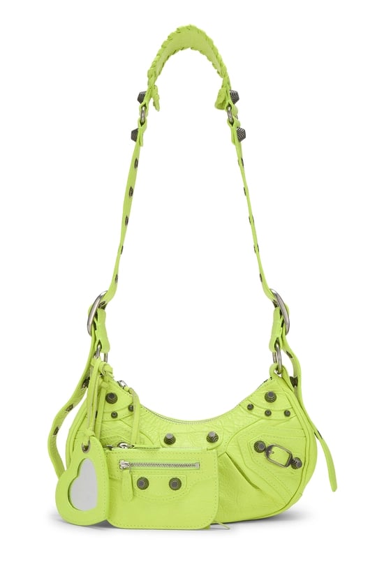 Balenciaga Green Arena Le Cagole Shoulder Bag XS