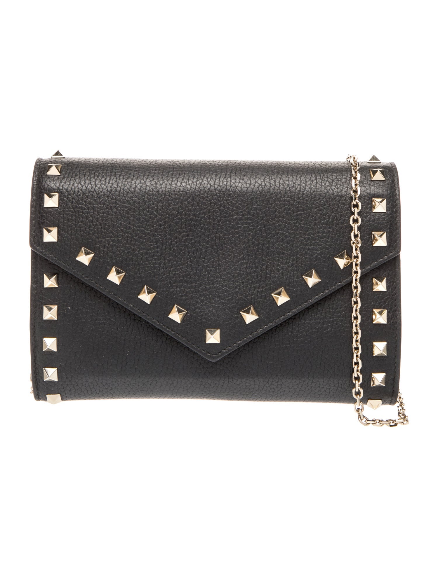 Valentino Rockstud Rockstud Envelope Wallet on Chain
