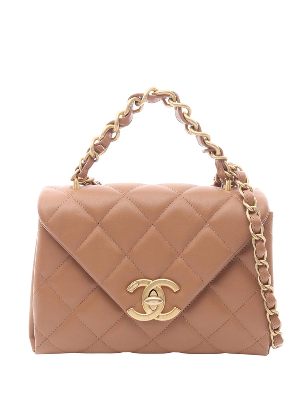 2021-2026 Mini CC Quilted Lambskin Envelope Flap satchel