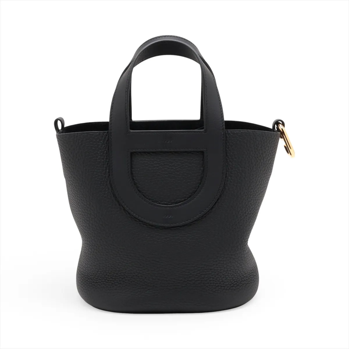 Hermès In the loop 18 Taurillon Clemence × Veau Swift Black Gold Metal Fittings
