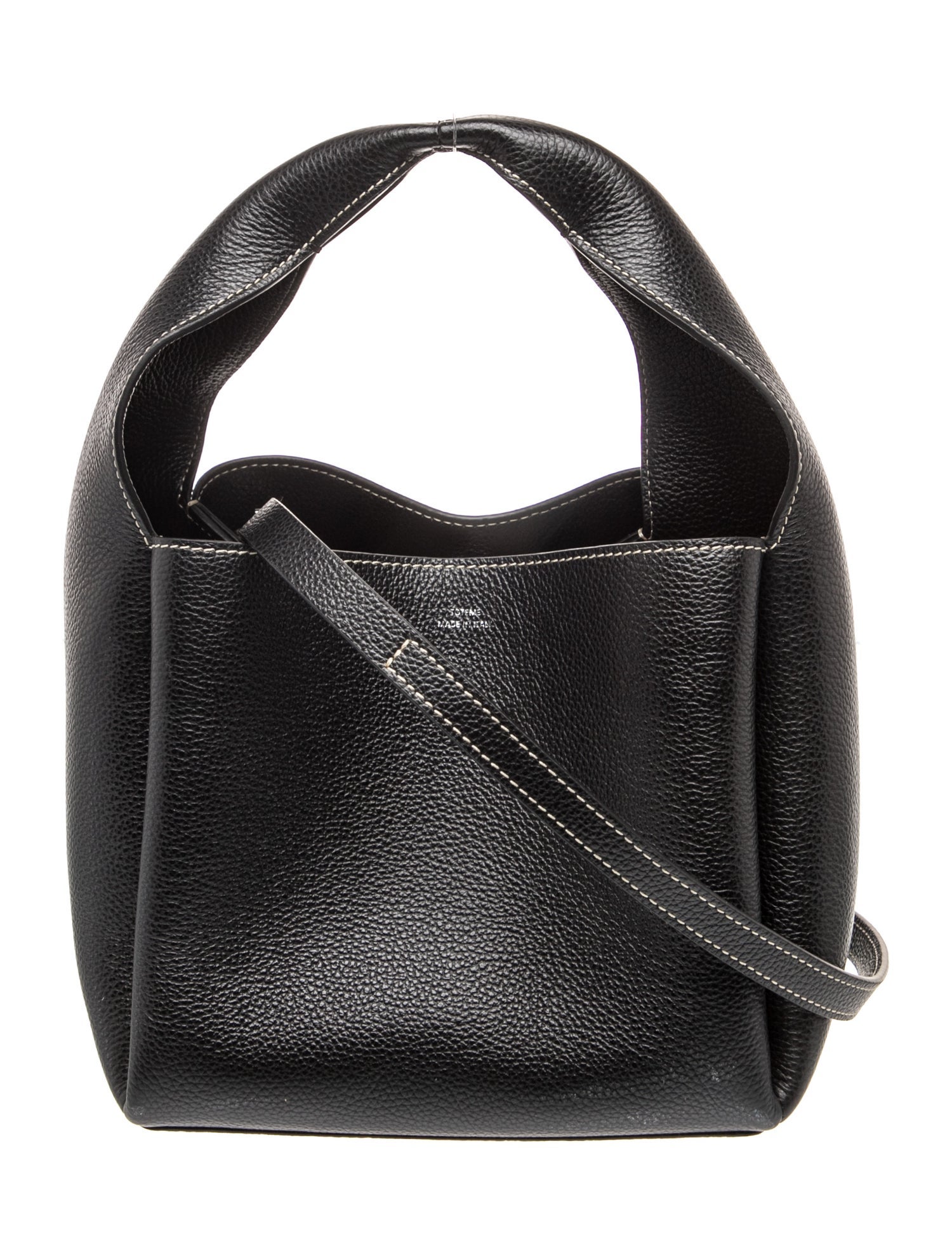 Leather leather bucket bag Small