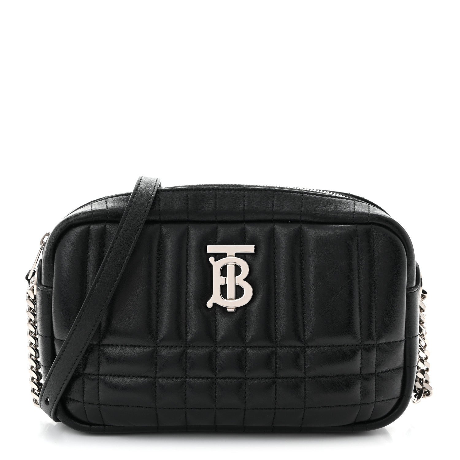 Burberry Calfskin Quilted Small Lola Camera Bag Black