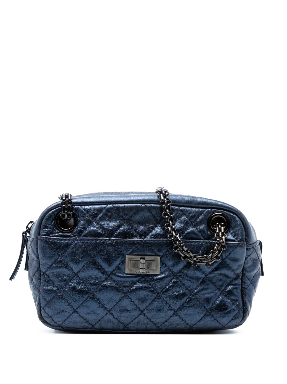 2008-2009 Small Metallic Quilted Aged Calfskin Reissue Camera Bag shoulder bag