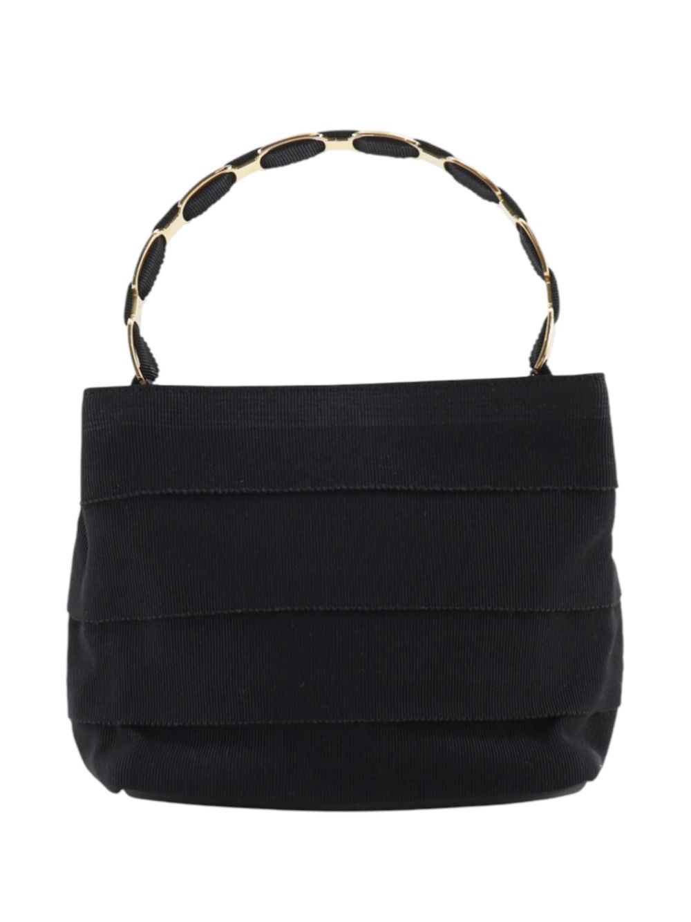 Ferragamo 1990-2000 Nylon Tiered Grosgrain Vara satchel