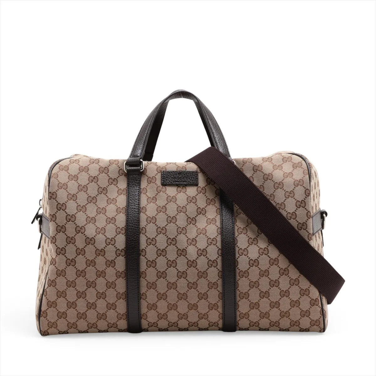 Gucci GG Canvas 449167 Canvas & Leather 2WAY BOSTON BAG Beige×Brown outlets