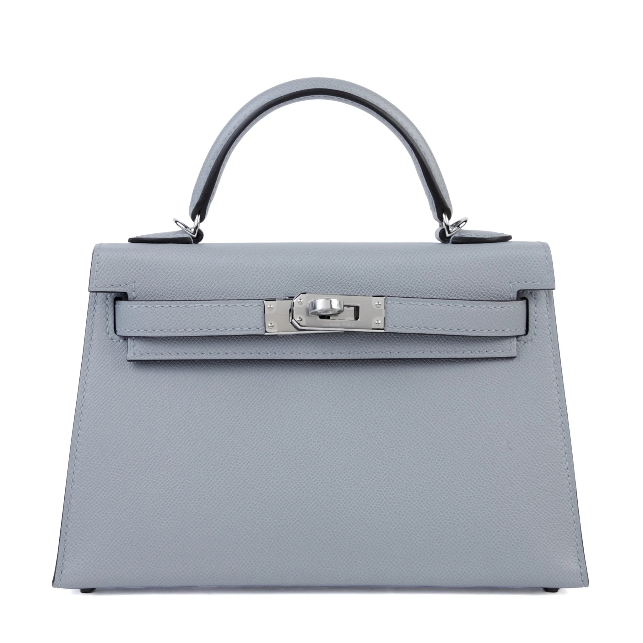 Brand New ( Rank N ) HERMÈS Mini Kelly II Gris Pantin (P0) Madame Palladium hardware K (2025)