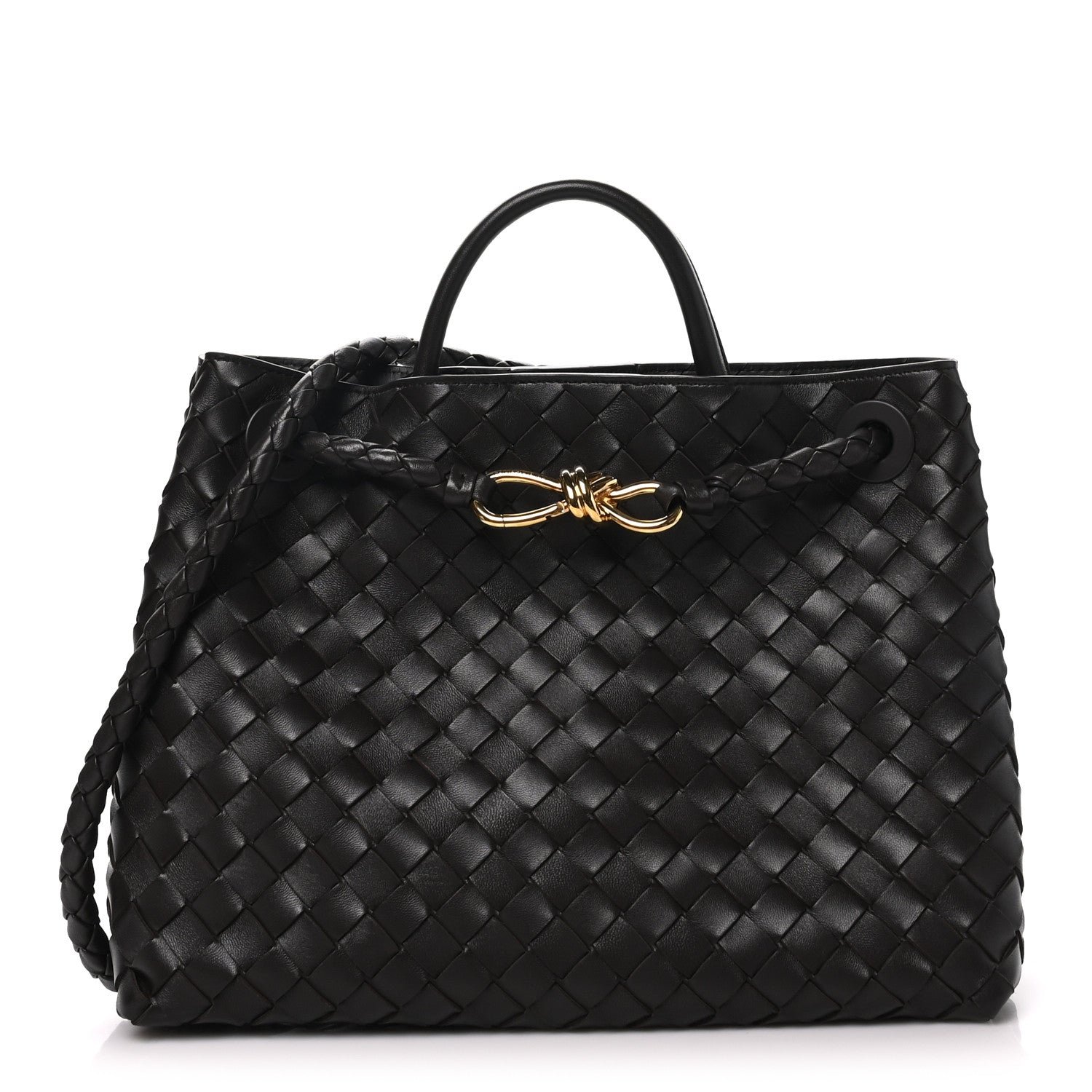 Bottega Veneta Nappa Intrecciato Medium Andiamo Shoulder Bag Fondant