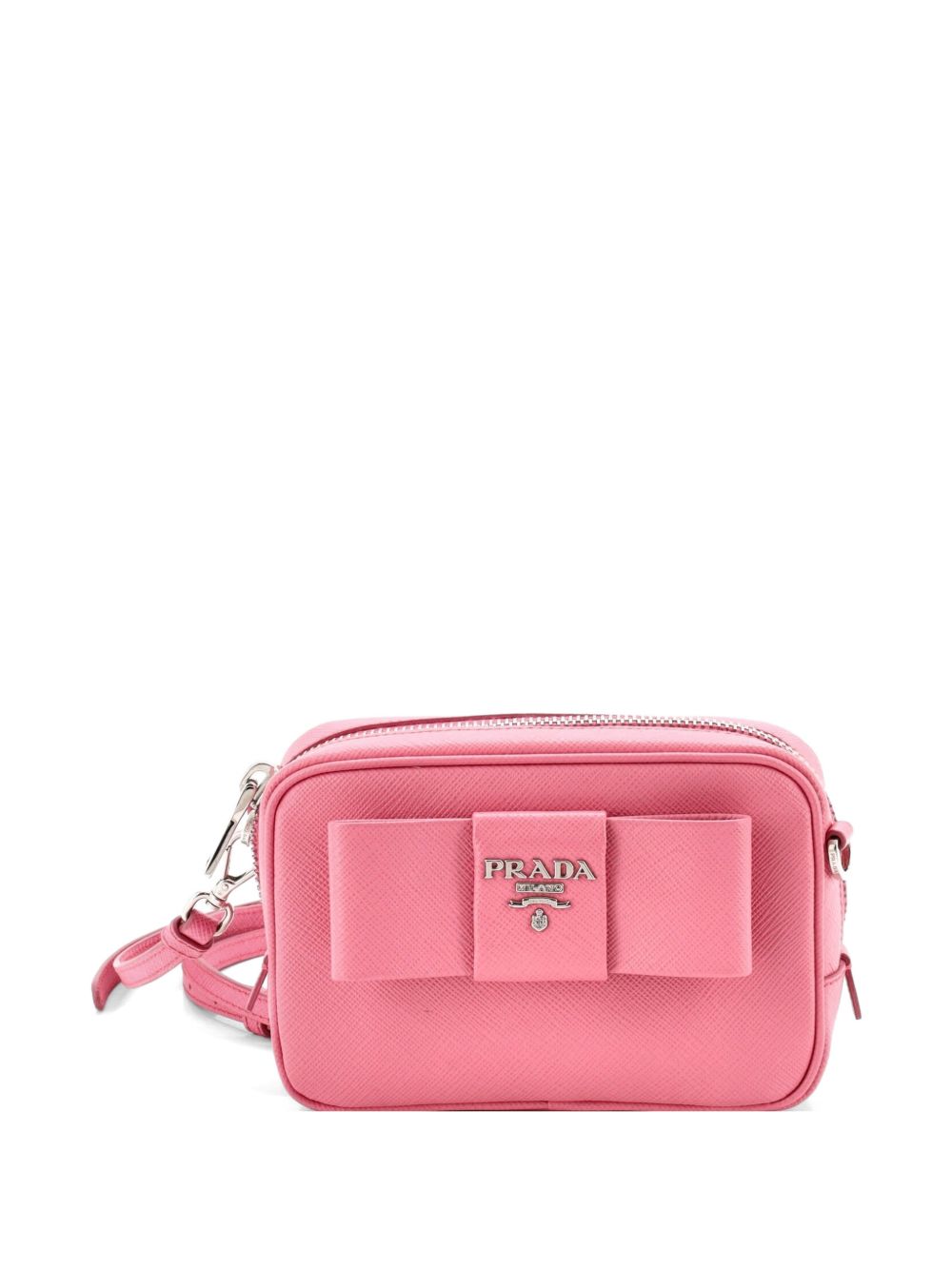 Bow Camera Saffiano Leather Mini crossbody bag