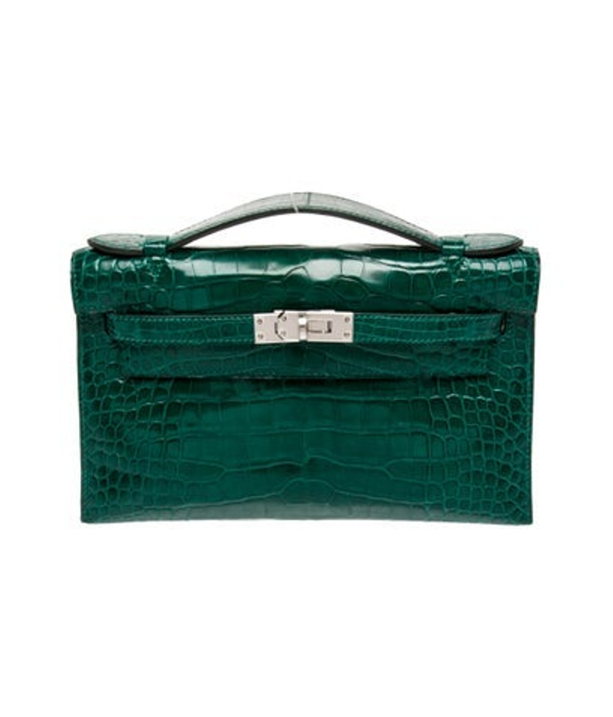Hermes Shiny Alligator Kelly Pochette