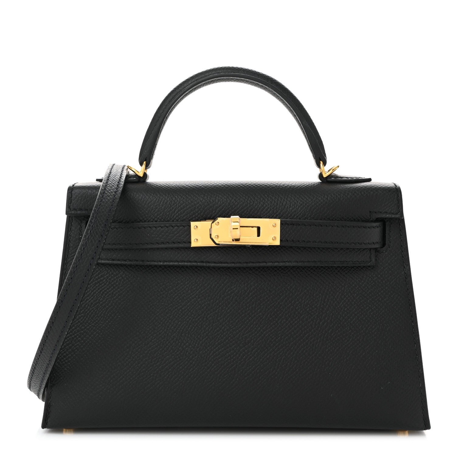 Hermes Epsom Mini Kelly Sellier 20 Black