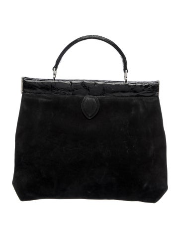 Alaia Suede Top Handle Bag