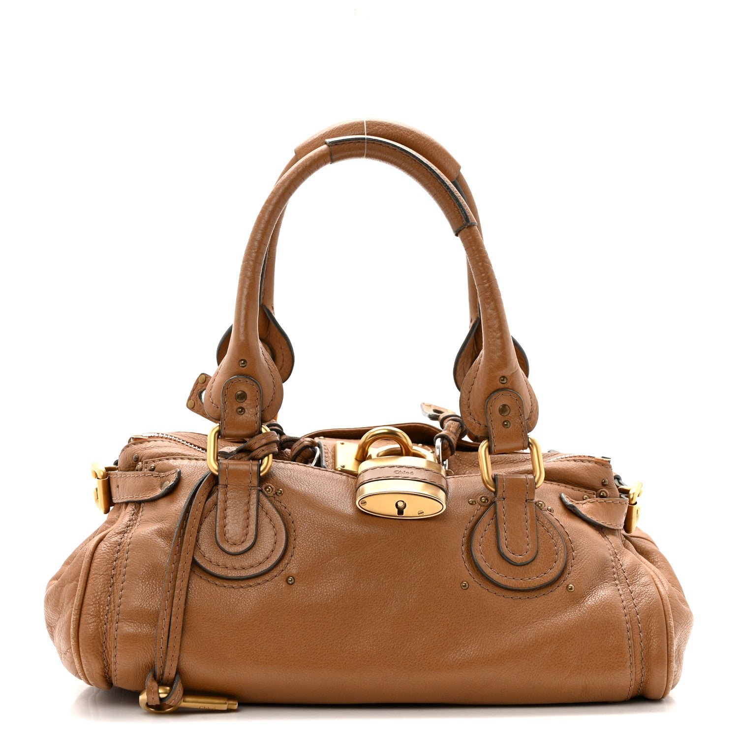 Chloe Chloe Calfskin Medium Paddington Satchel Tan