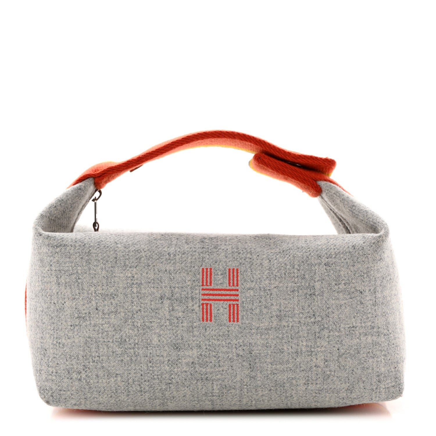 Hermes Canvas Small Bride-A-Brac Pouch Gris Flanelle