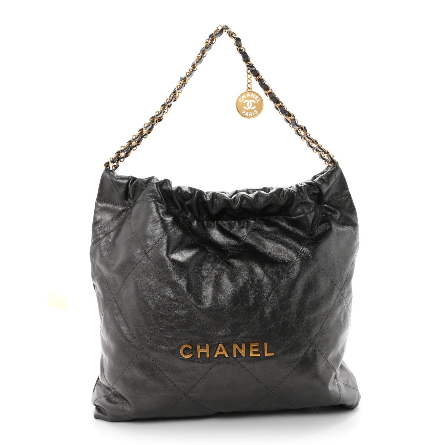 Chanel Metallic Calfskin Quilted Chanel 22 Ruthenium