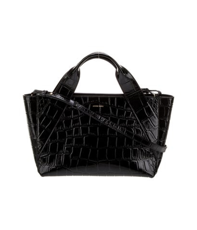 Anine Bing Bing Embossed Leather Top Handle Bag