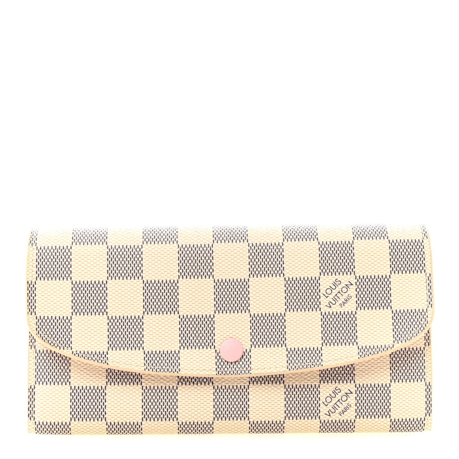 Louis Vuitton Damier Azur Emilie Wallet Rose Ballerine