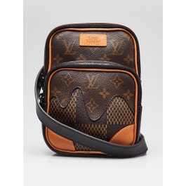 Louis Vuitton x Nigo Limited Edition Giant Damier Canvas/Leather Amazone Crossbody Bag