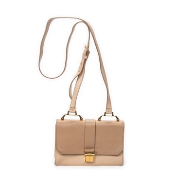 Leather Buckle Flap Crossbody