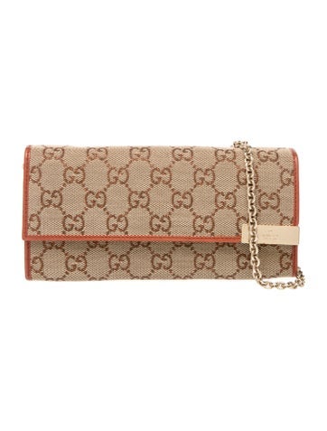 GG Canvas GG Canvas Chain Long Wallet Small