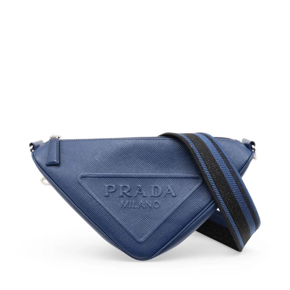 Prada Saffiano Cuir 2VH155 Leather Shoulder bag Blue