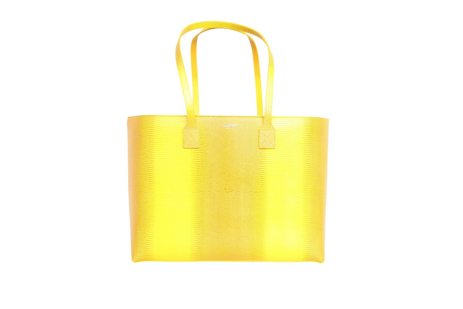 Burberry Burberry London Tote Medium Bag, Yellow Lizard Embossed Calfskin, New in Dustbag WA001