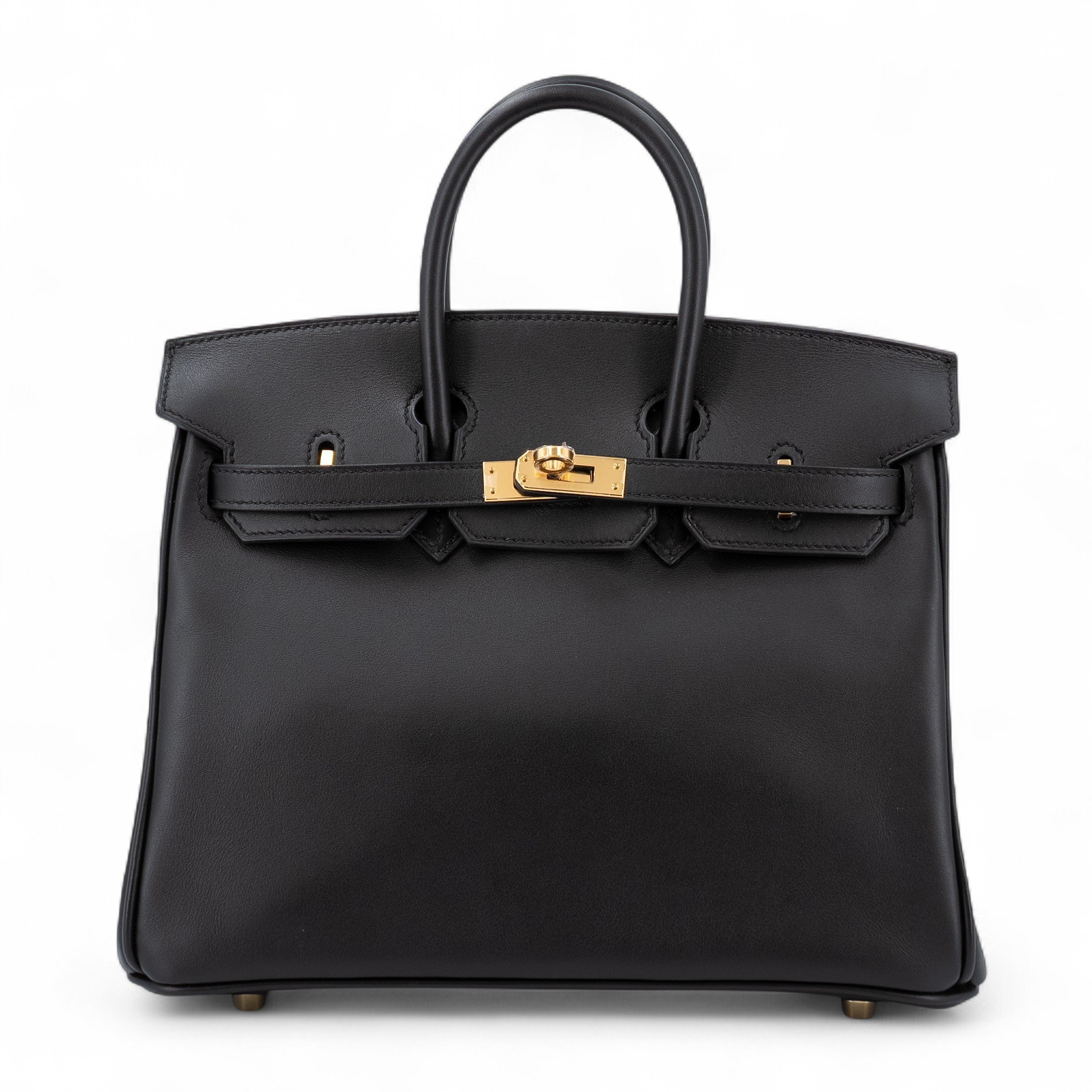 Hermes Unused ( Rank NS ) HERMÈS Birkin 25 Noir (89) Jonathan Gold hardware D (2019)