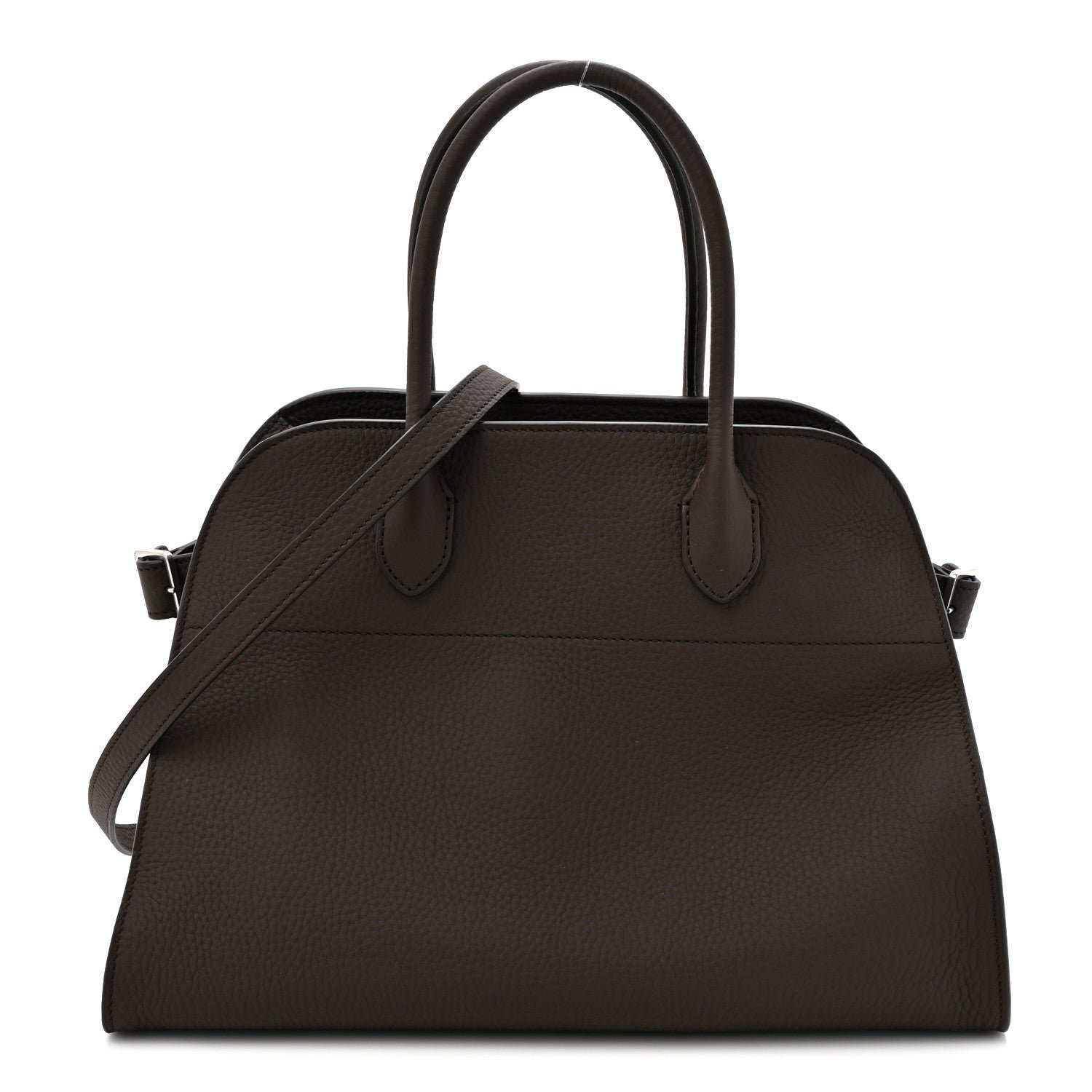 The Row Matte Grained Calfskin Soft Margaux 12 Deep Brown