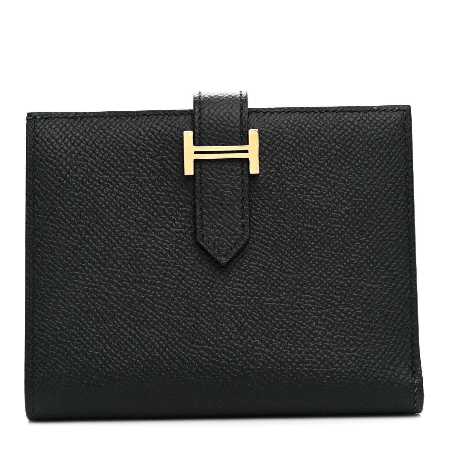 Hermes Hermes Epsom Bearn Compact Wallet Black