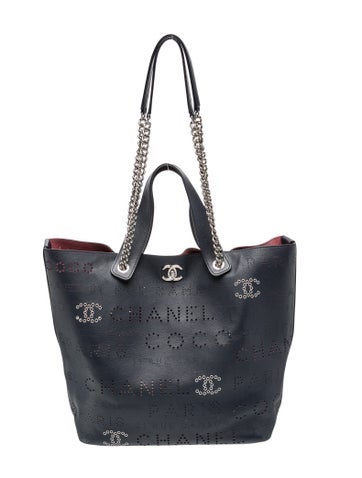 Eyelet Shopping Tote