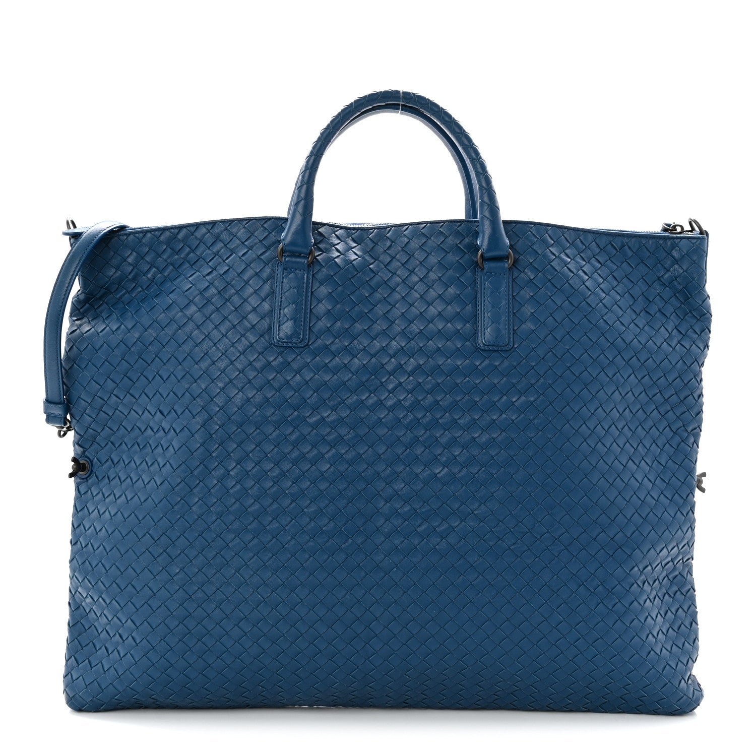Bottega Veneta Nappa Intrecciato Medium Convertible Tote Atlantic