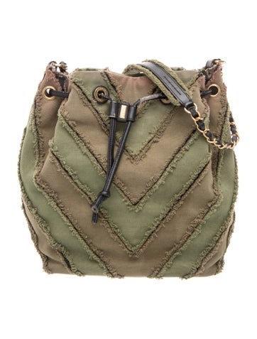 Paris-Cuba Canvas Twist Bucket Bag