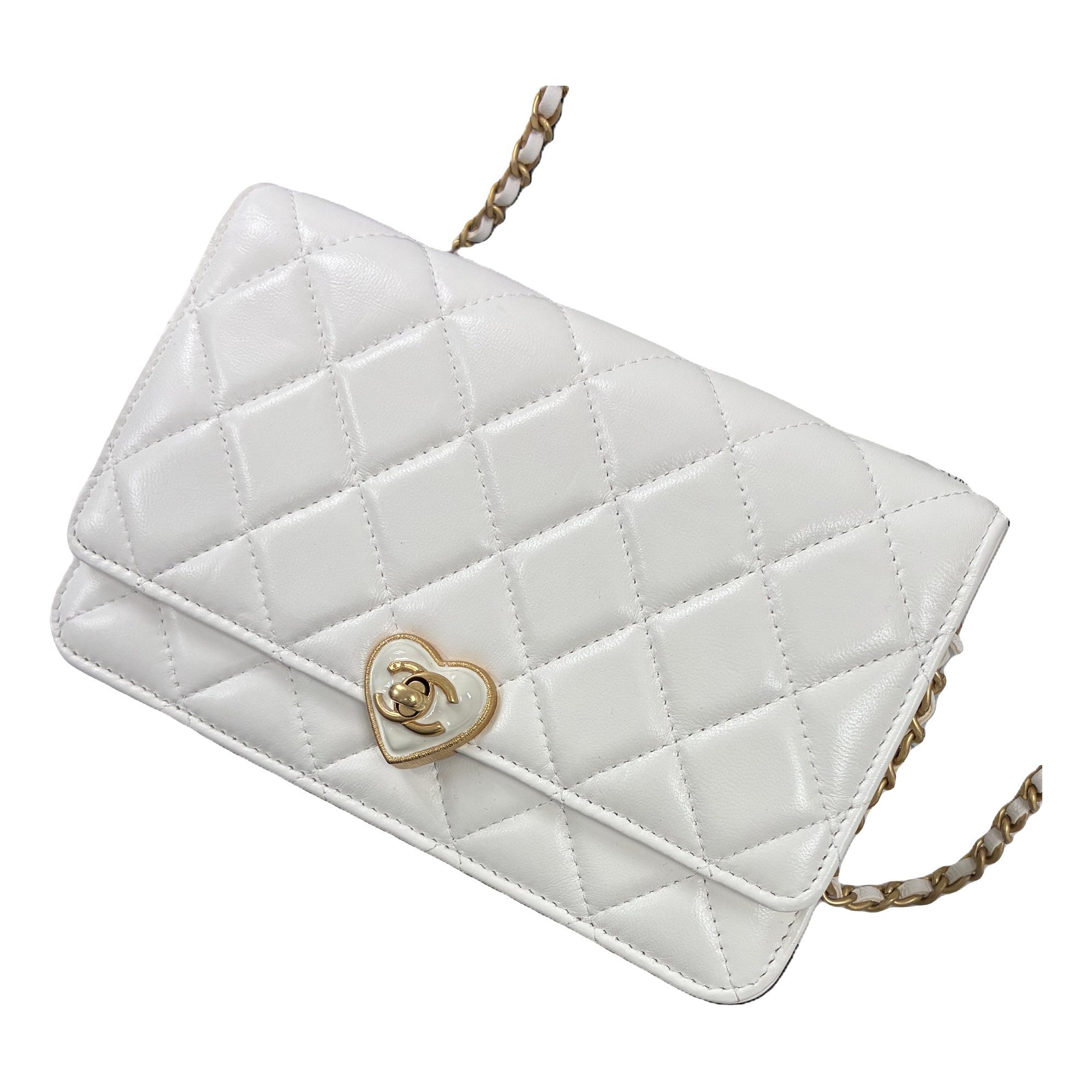 Wallet On Chain leather handbag